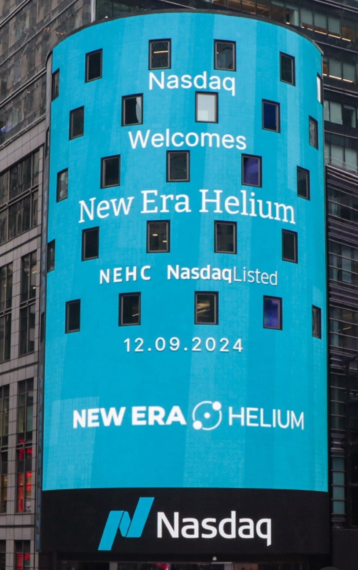 NEHC Nasdaq marquee